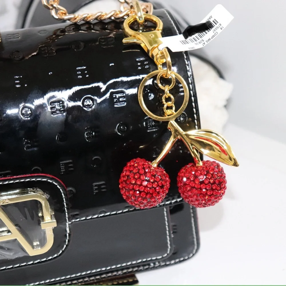 ✨Piper Red Cherry Keychain with Gold Accents✨ - Picture 3 of 6